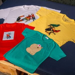 Camiseta Estampada Mata Atlântica – Infantil / Adulto - Ateliê Samaruka