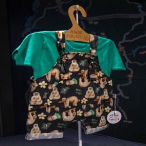 Conjunto Infantil (Shorts + Camiseta) – Estampas da Mata Atlântica - Ateliê Samaruka