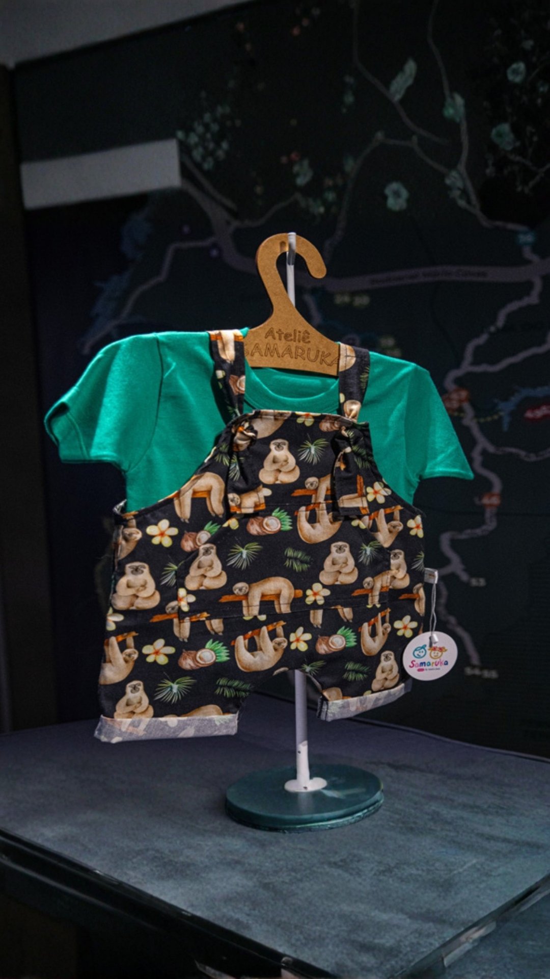 Conjunto Infantil (Shorts + Camiseta) – Estampas da Mata Atlântica - Ateliê Samaruka